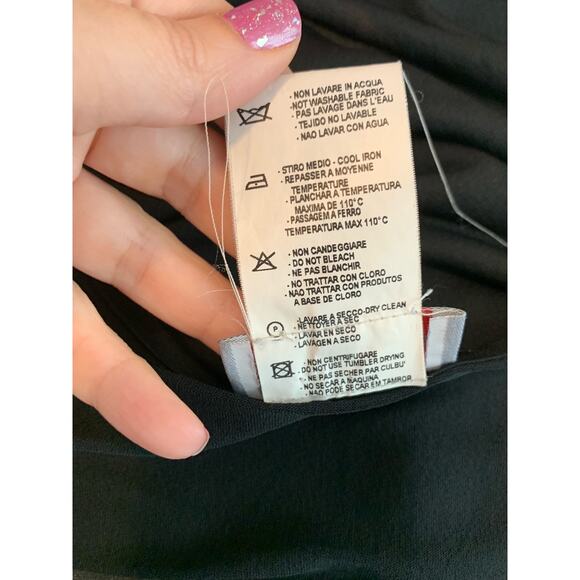 Versace black v neck sleeveless sheer blouse size 44 -US 8 - Picture 5 of 10